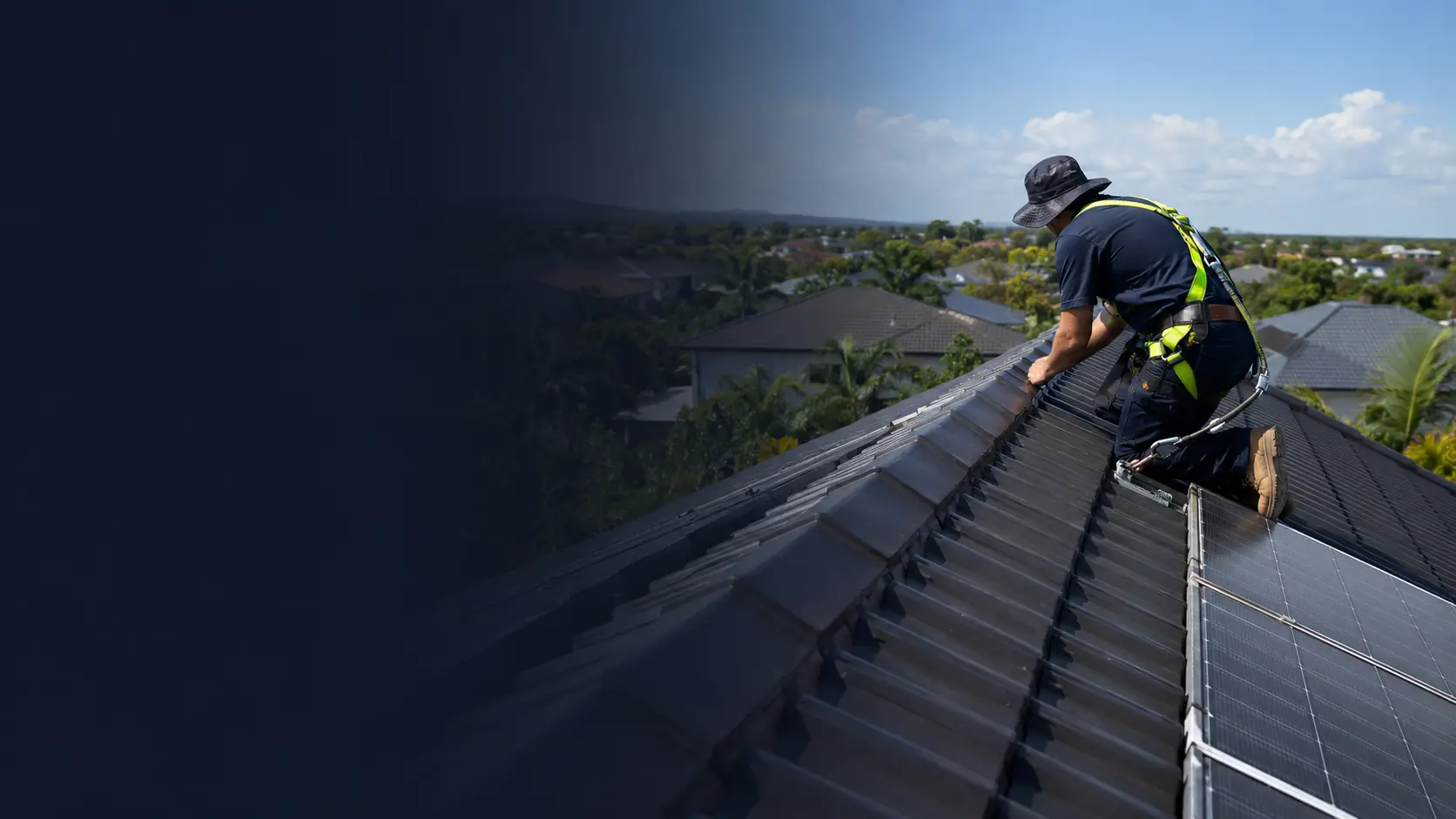 Representative final inspection of completed Brisbane roof repair work